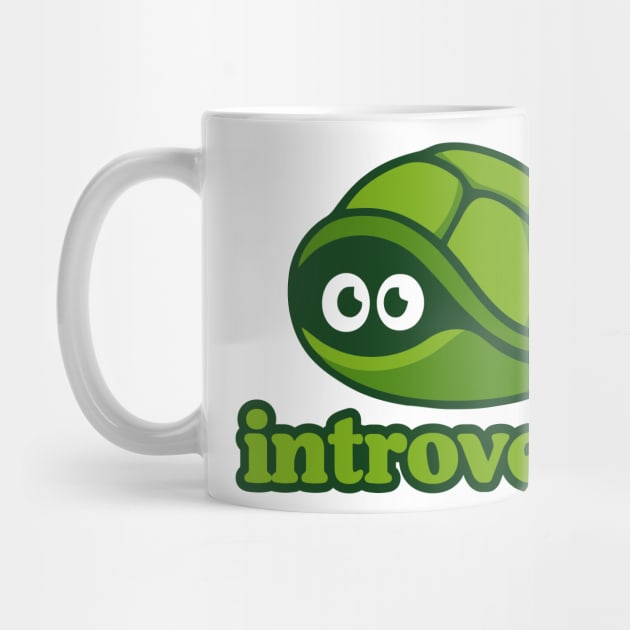 Introvert // I'm a Turtle in a Shell Cute Antisocial Design by darklordpug